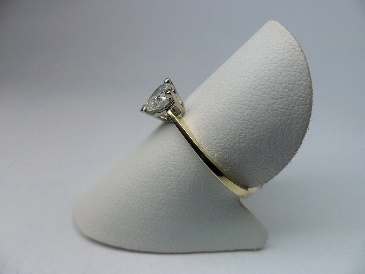 Hart Solitair Ring Geelgoud